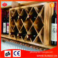 Elegant wine storage and display furniture glass rack cabinet